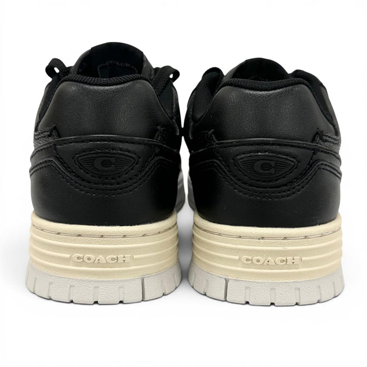 Pristine COACH sneakers SOHO Soho C logo black leather Women 7.5 CCN65