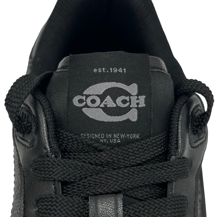 Pristine COACH sneakers SOHO Soho C logo black leather Women 7.5 CCN65