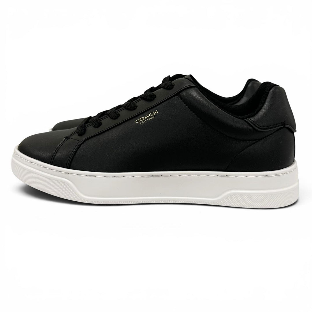 Pristine COACH Low cut sneakers High Line Sneakers black leather mens 9 CX120