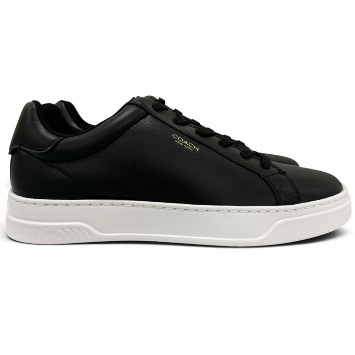 Pristine COACH Low cut sneakers High Line Sneakers black leather mens 9 CX120