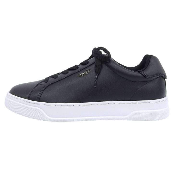 Pristine COACH sneakers High-line sneakers Lace up black leather mens 9 CX120