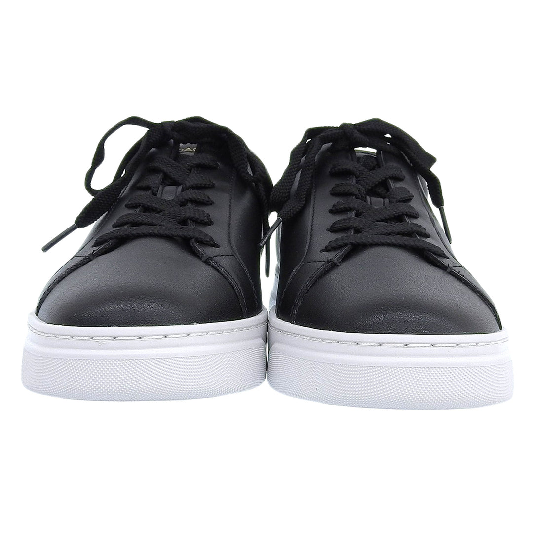 Pristine COACH sneakers High-line sneakers Lace up black leather mens 9 CX120