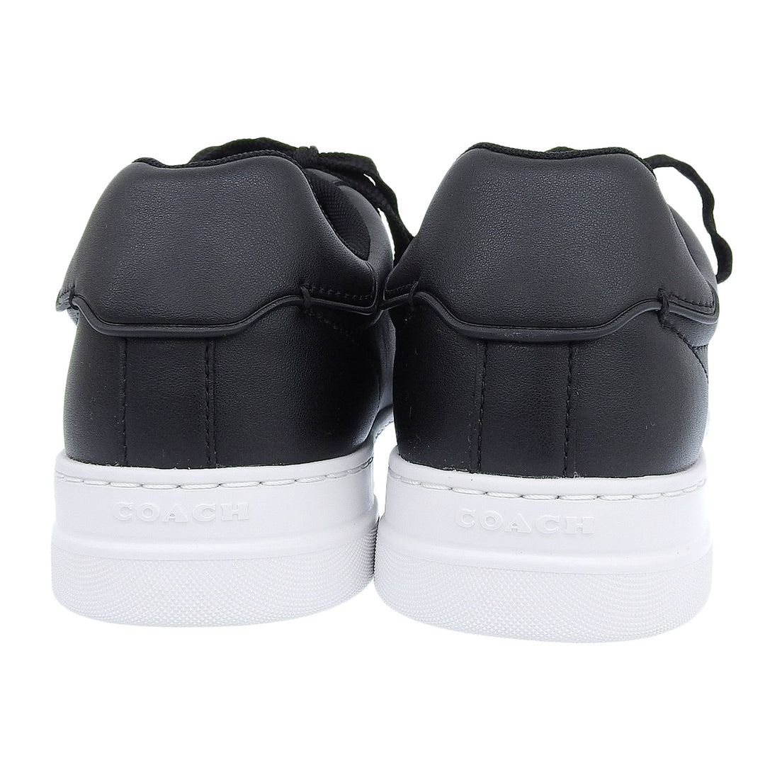 Pristine COACH sneakers High-line sneakers Lace up black leather mens 9 CX120
