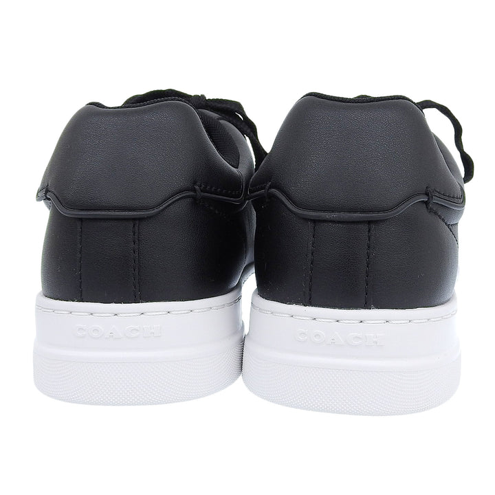 Pristine COACH sneakers High-line sneakers Lace up black leather mens 9 CX120