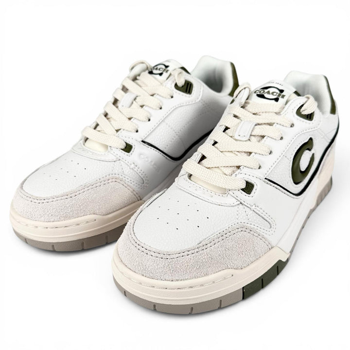 Pristine COACH sneakers SOHO Soho C logo olive leather Women 7 CCI28