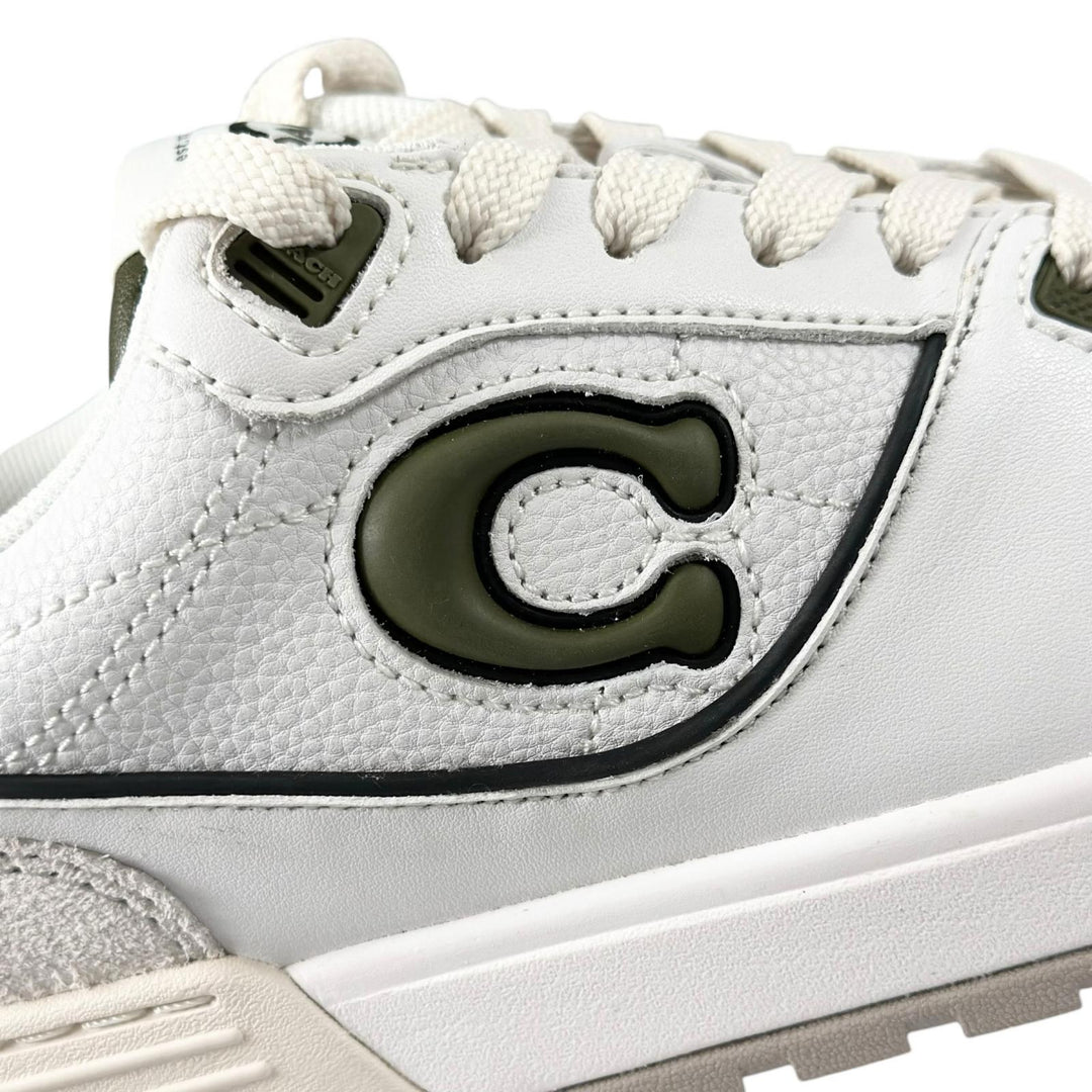 Pristine COACH sneakers SOHO Soho C logo olive leather Women 7 CCI28