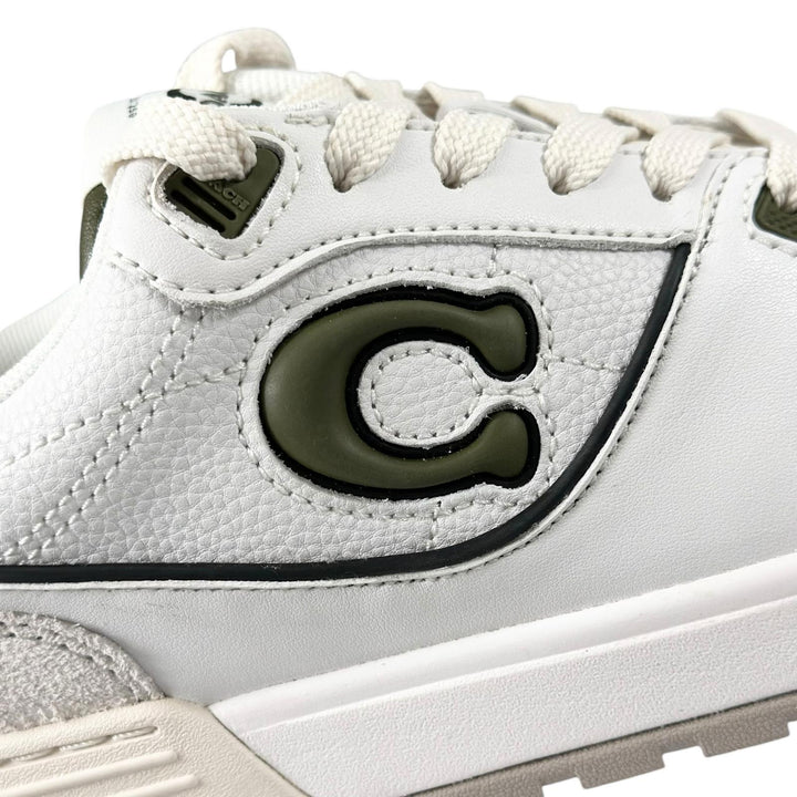 Pristine COACH sneakers SOHO Soho C logo olive leather Women 7 CCI28