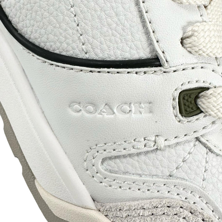 Pristine COACH sneakers SOHO Soho C logo olive leather Women 7 CCI28