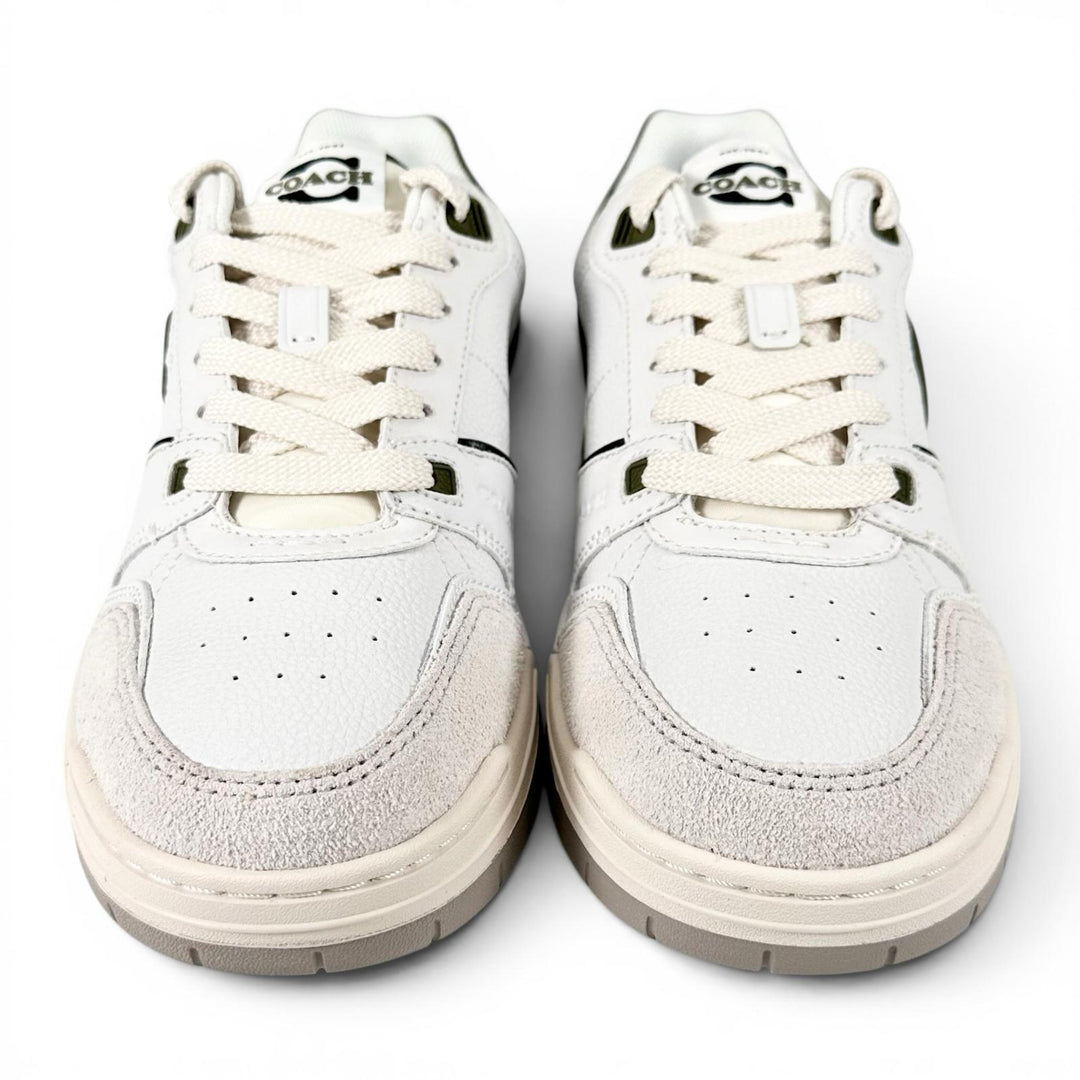 Pristine COACH sneakers SOHO Soho C logo olive leather Women 7 CCI28