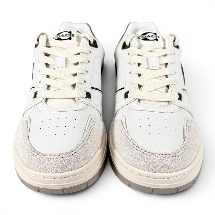 Pristine COACH sneakers SOHO Soho C logo olive leather Women 7 CCI28