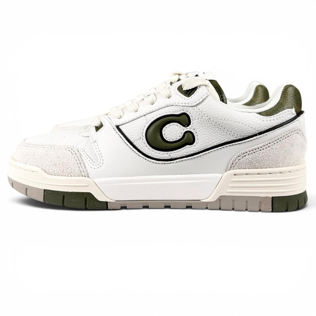 Pristine COACH sneakers SOHO Soho C logo olive leather Women 7 CCI28