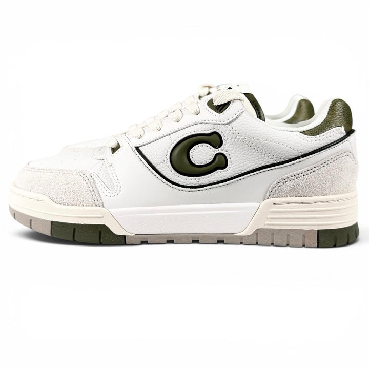 Pristine COACH sneakers SOHO Soho C logo olive leather Women 7 CCI28