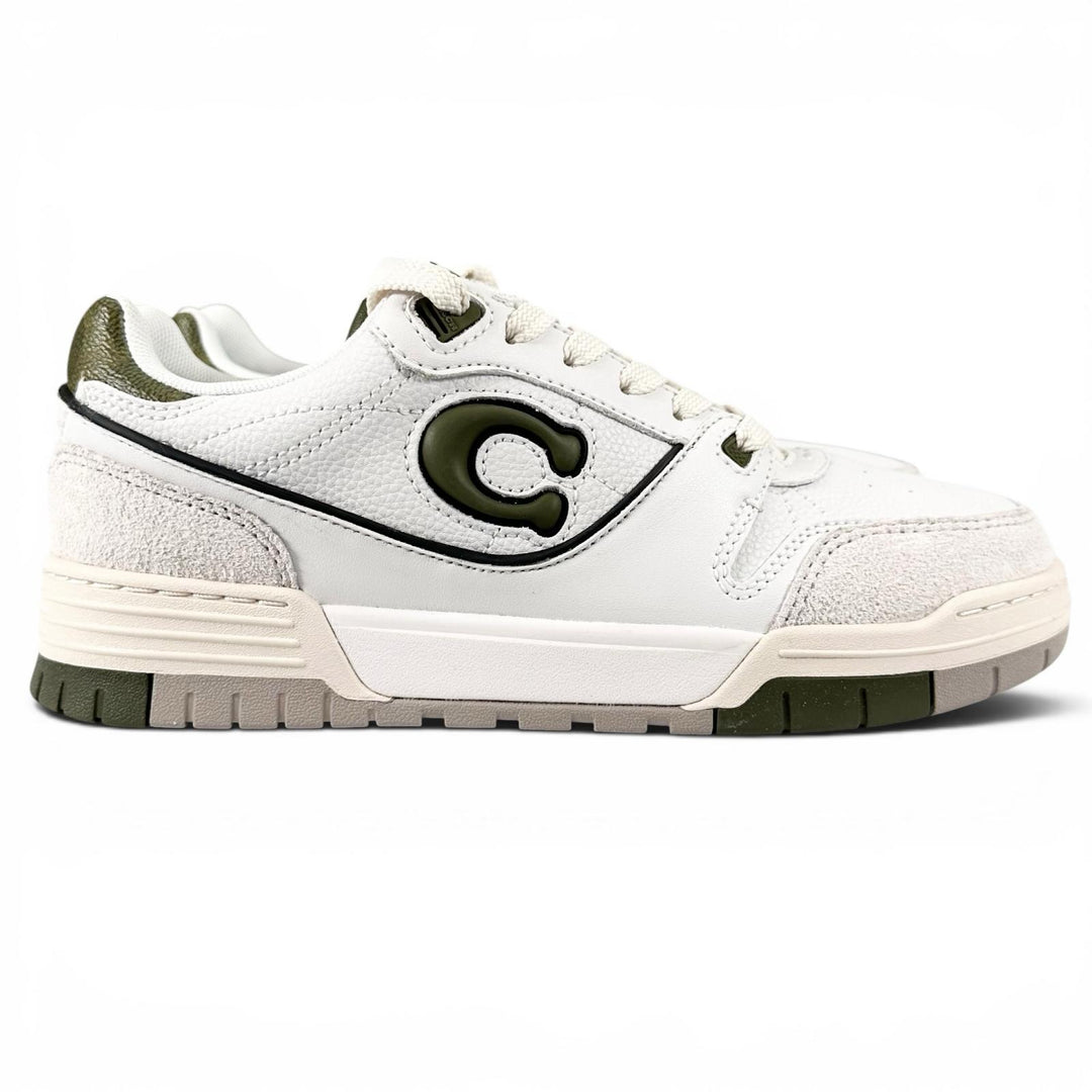 Pristine COACH sneakers SOHO Soho C logo olive leather Women 7 CCI28