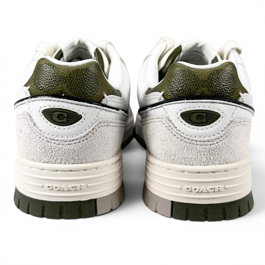 Pristine COACH sneakers SOHO Soho C logo olive leather Women 7 CCI28