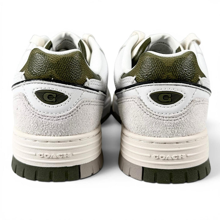 Pristine COACH sneakers SOHO Soho C logo olive leather Women 7 CCI28