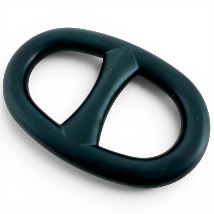 Excellent HERMES Scarf ring Chene Navy metal Women