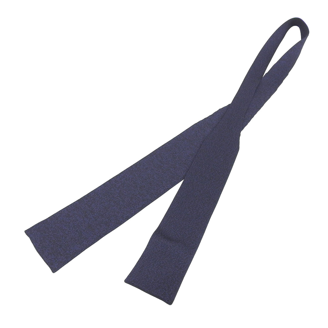 Excellent HERMES tie Silk jacquard knit tie Navy silk