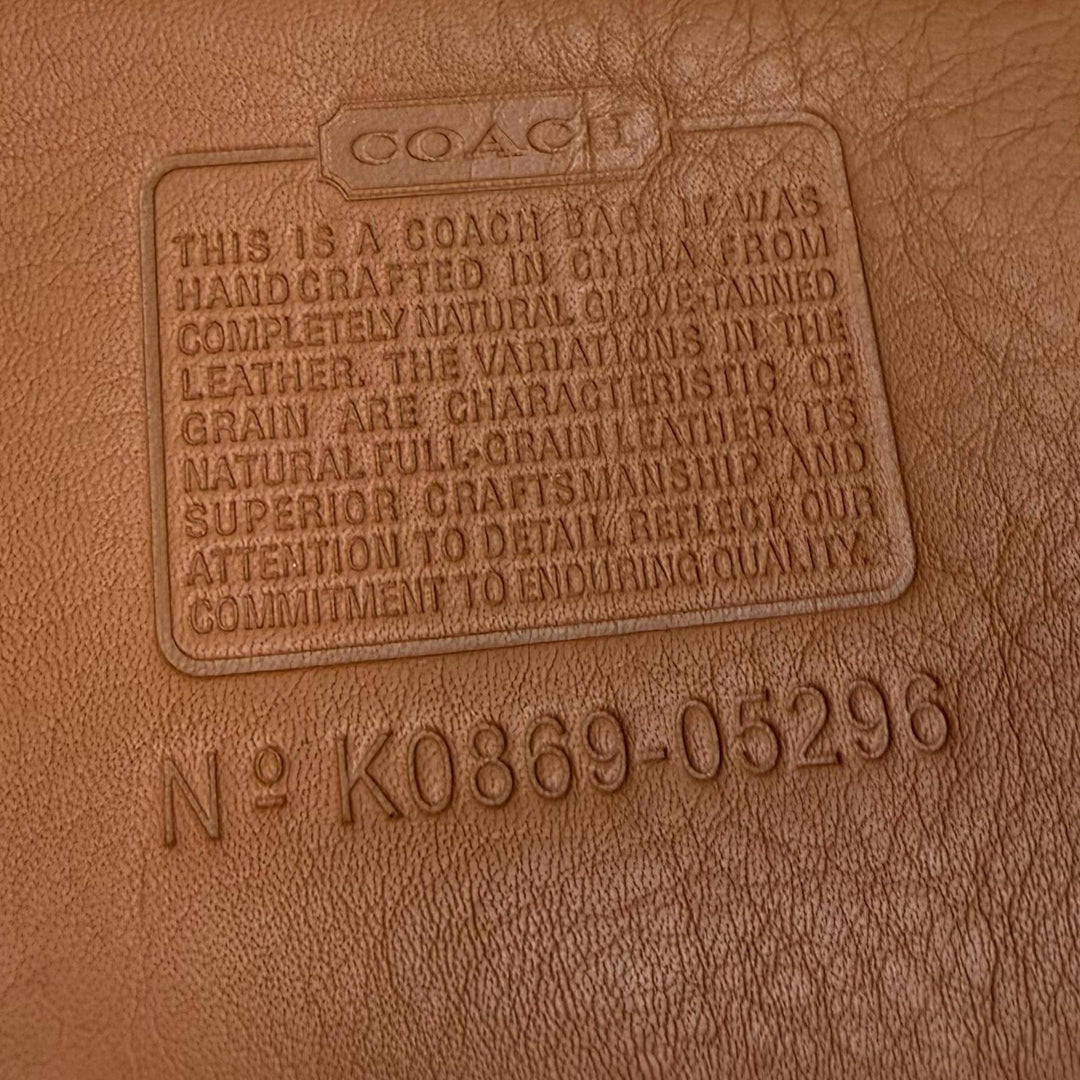 Excellent COACH Briefcase Brown Grain leather mens 5296