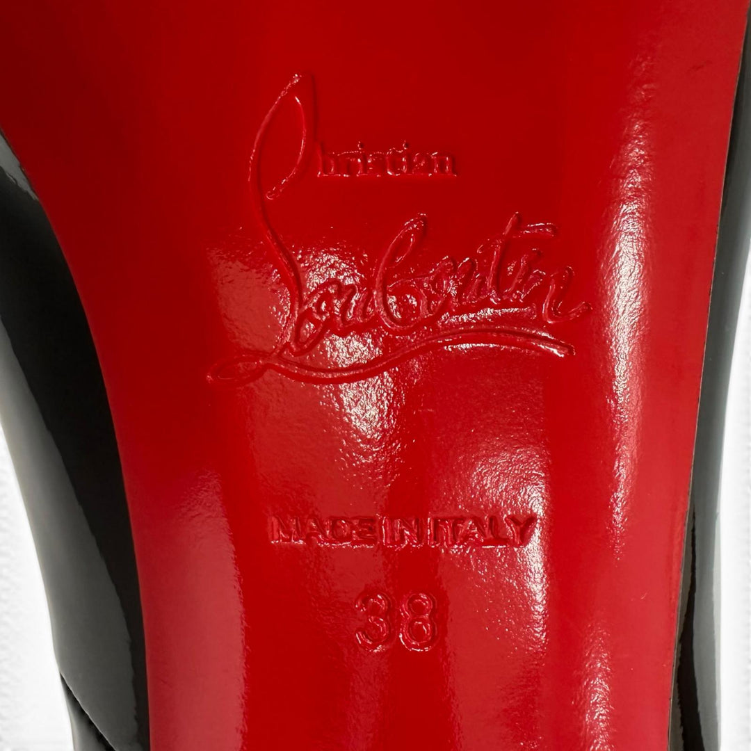 Great Christian Louboutin pumps NEW VERY PRIVE black Patent leather 38 1150600
