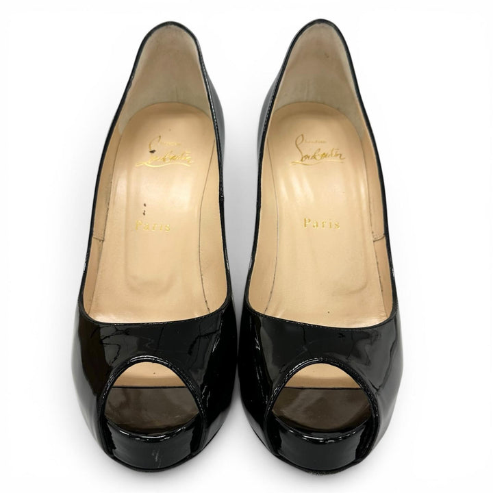 Great Christian Louboutin pumps NEW VERY PRIVE black Patent leather 38 1150600