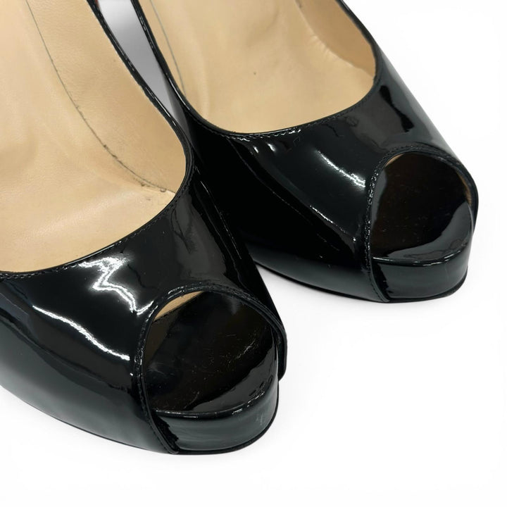 Great Christian Louboutin pumps NEW VERY PRIVE black Patent leather 38 1150600