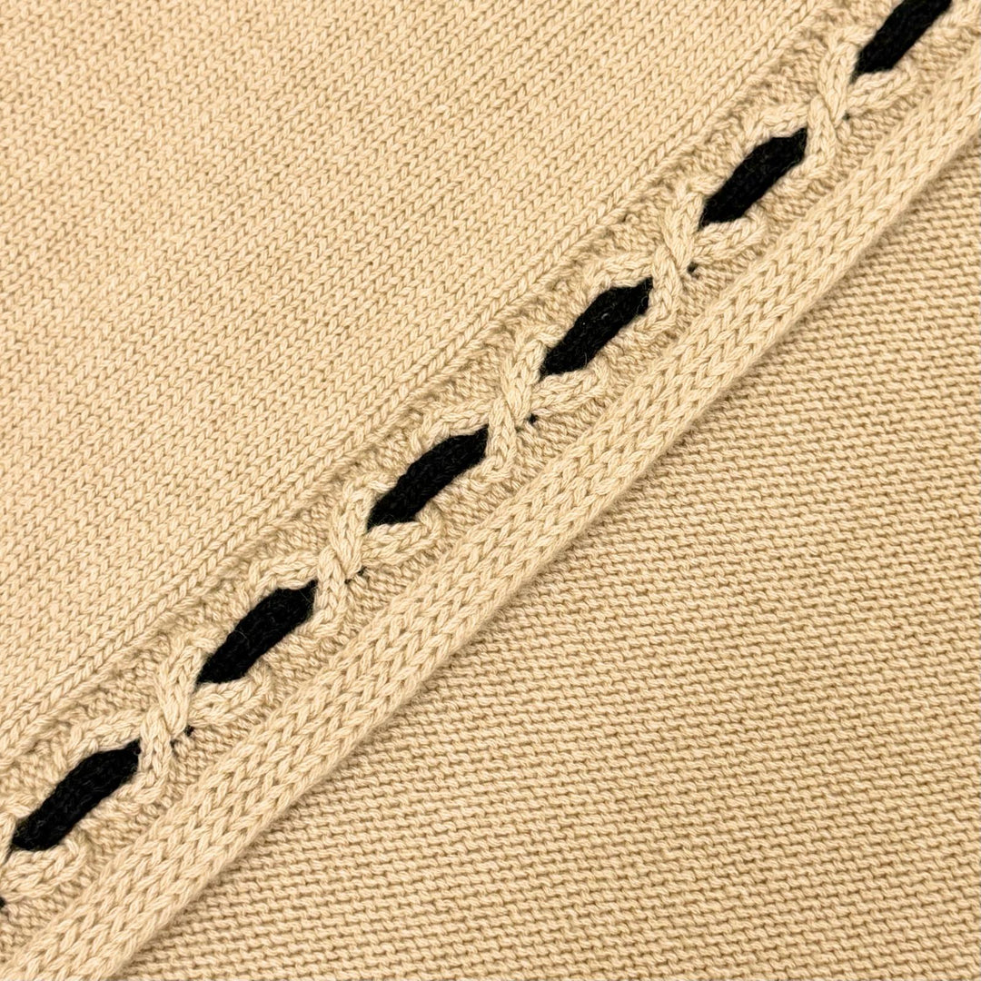 Excellent CHANEL Scarf COCO Mark Long beige cashmere Women 25A AAB111 B20763