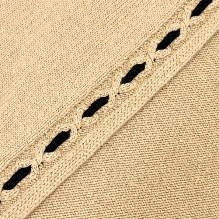 Excellent CHANEL Scarf COCO Mark Long beige cashmere Women 25A AAB111 B20763