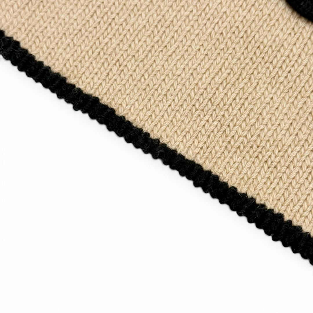 Excellent CHANEL Scarf COCO Mark Long beige cashmere Women 25A AAB111 B20763