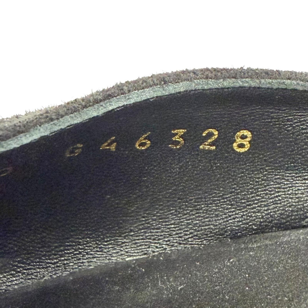 Great CHANEL Sandals COCO Mark Ankle Strap Open Toe Suede leather 36.5 G46328