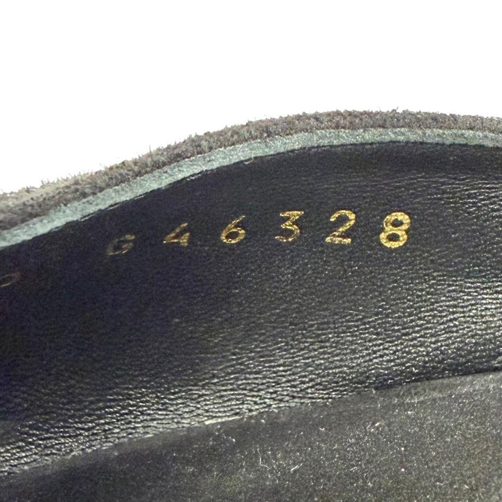 Great CHANEL Sandals COCO Mark Ankle Strap Open Toe Suede leather 36.5 G46328