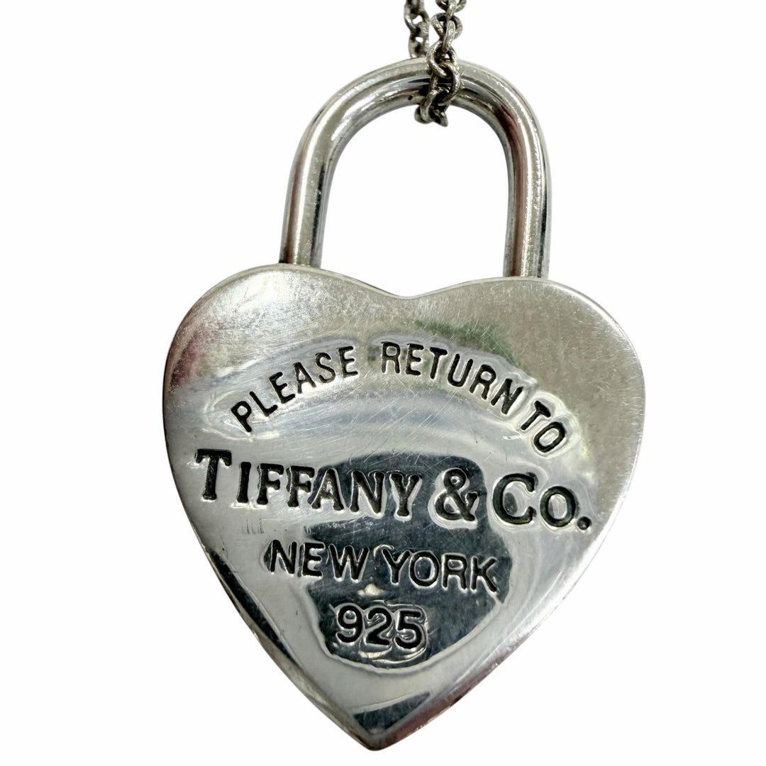 Very Good TIFFANY&Co. Necklace Heart Rock Necklace Silver 925 Women