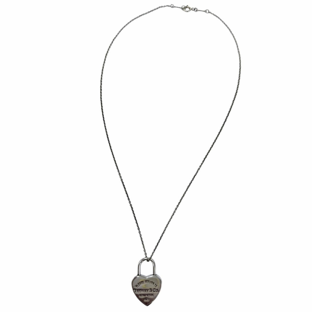 Very Good TIFFANY&Co. Necklace Heart Rock Necklace Silver 925 Women