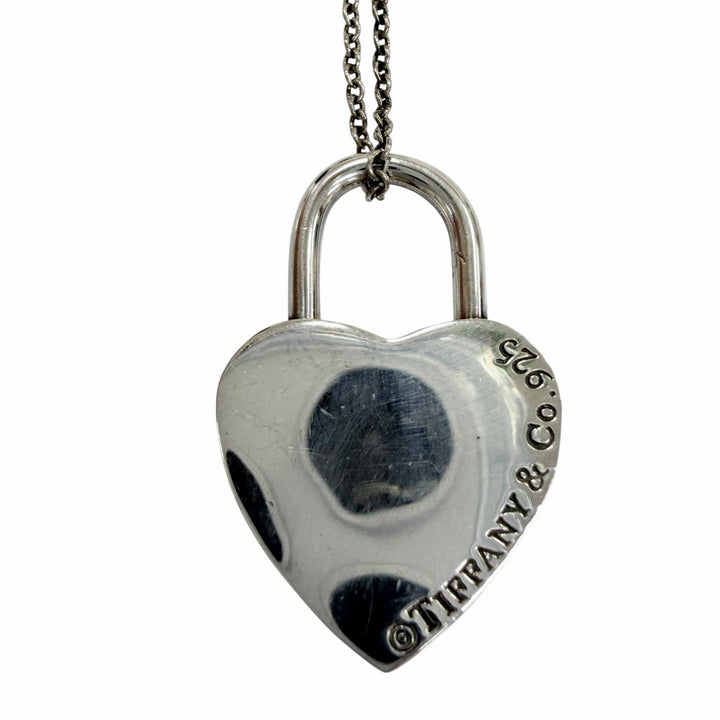 Very Good TIFFANY&Co. Necklace Heart Rock Necklace Silver 925 Women