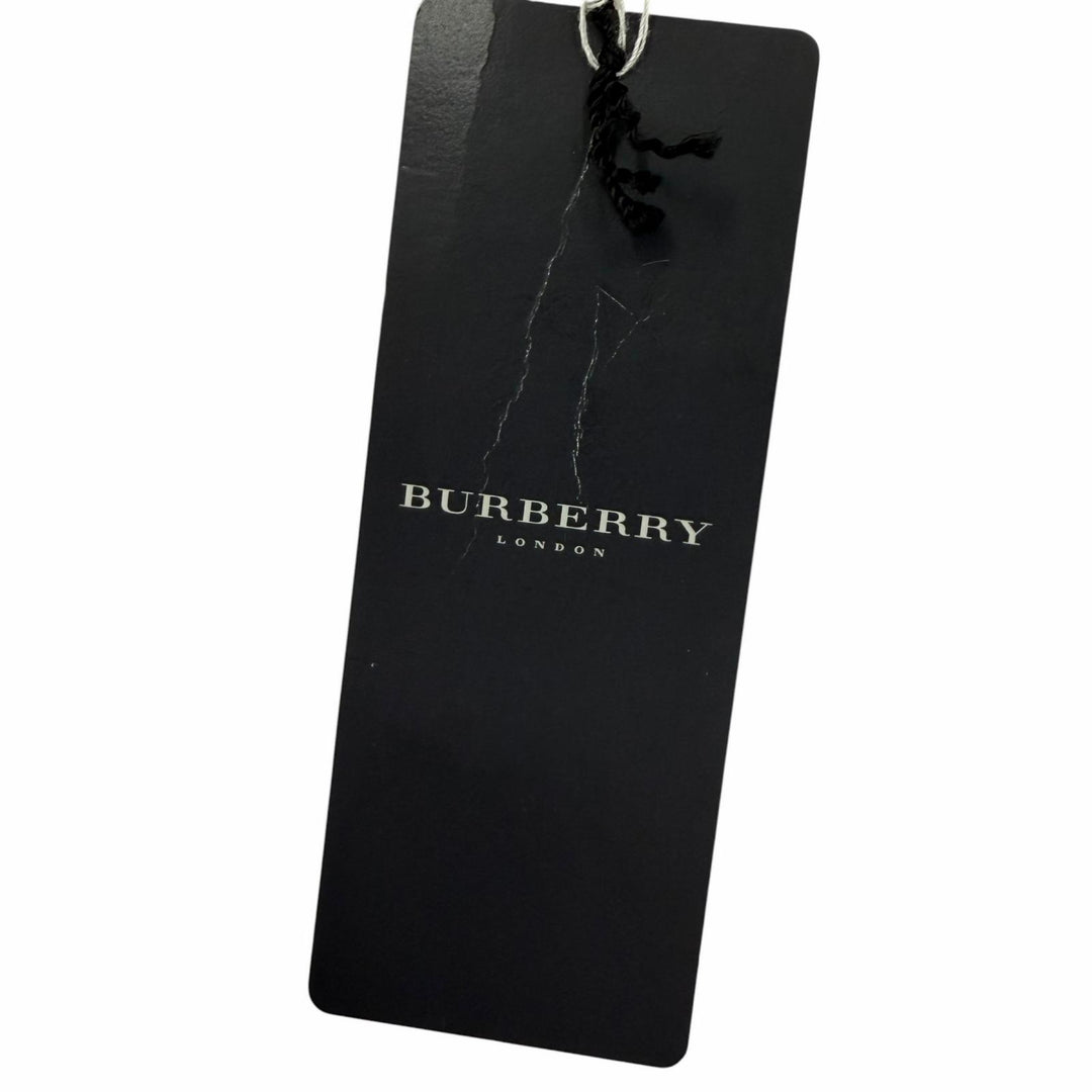 Pristine BURBERRY LONDON Scarf Embroidered logo with fringe pink cashmere Women