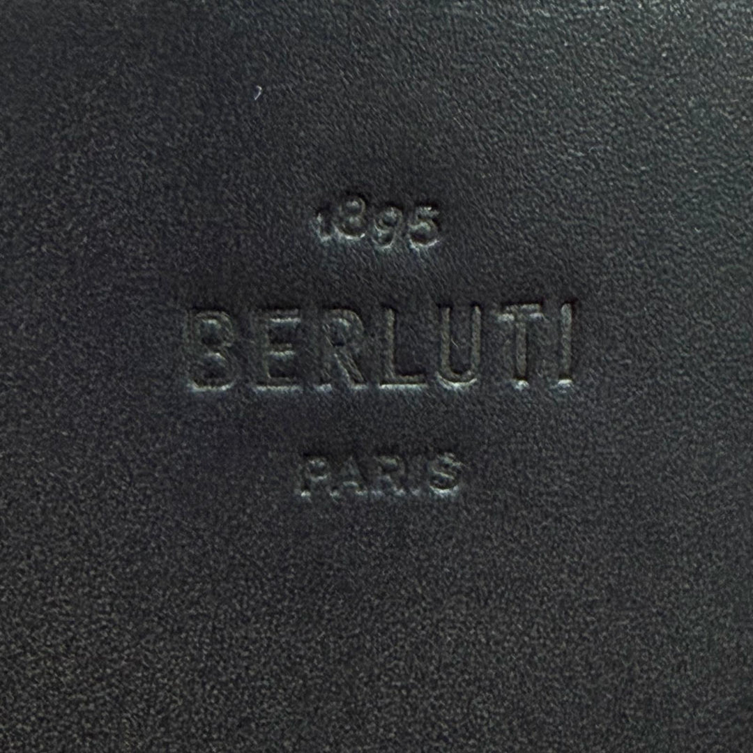 Excellent BERLUTI Tote Bag To joule Calligraphy Navy scritto leather mens