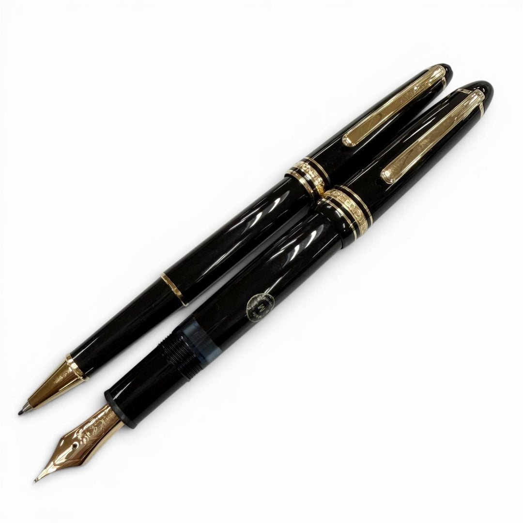Excellent MONTBLANC fountain pen Meisterstück 146 Classic black 14K mens