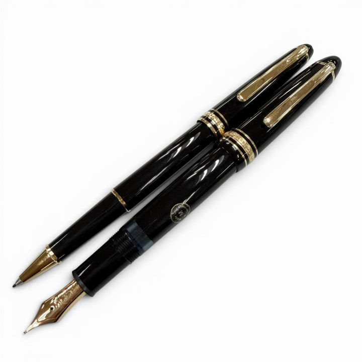 Excellent MONTBLANC fountain pen Meisterstück 146 Classic black 14K mens