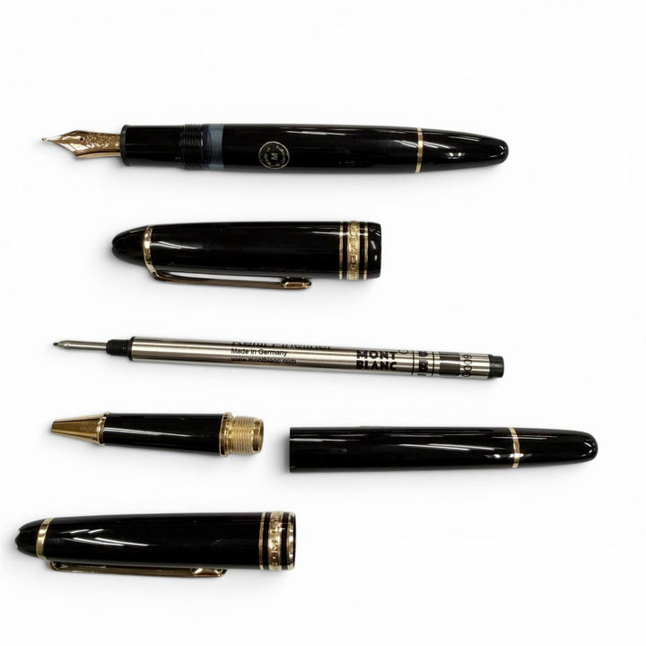 Excellent MONTBLANC fountain pen Meisterstück 146 Classic black 14K mens
