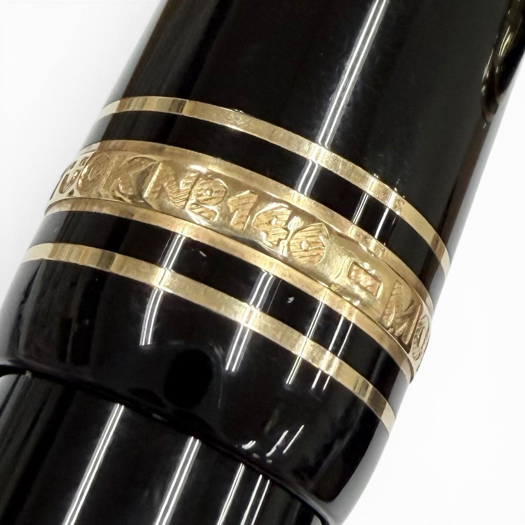 Excellent MONTBLANC fountain pen Meisterstück 146 Classic black 14K mens