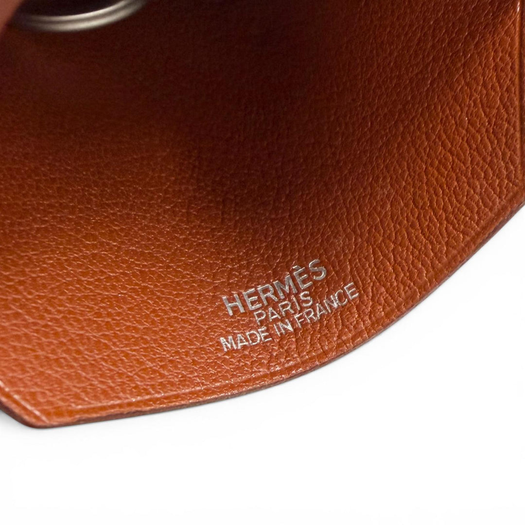 Great HERMES Necklace Margiela-era Clochette Brown leather mens