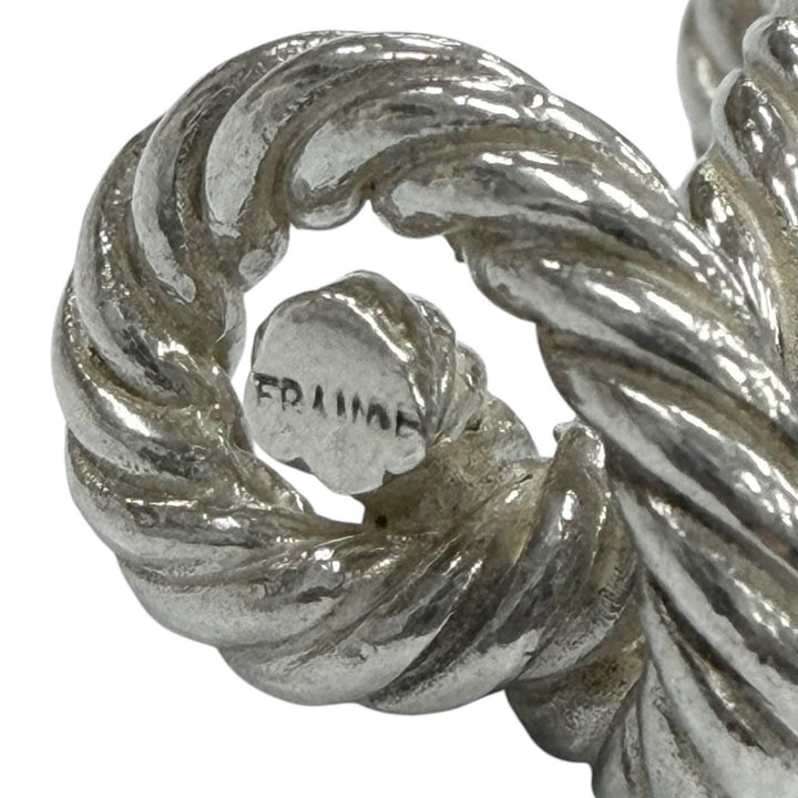 Great HERMES Cufflinks cufflinks Rope motif Silver 925 mens