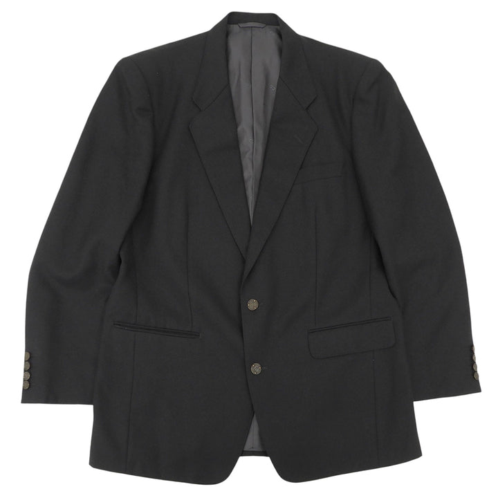 Great Christian Dior tailored jacket Monsieur era CD logo button black wool mens
