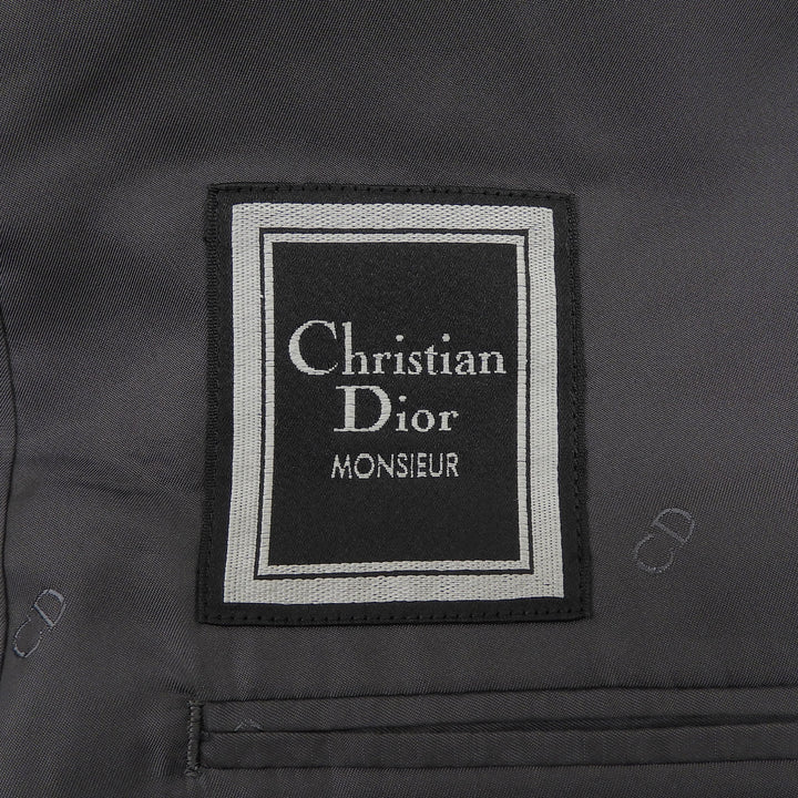 Great Christian Dior tailored jacket Monsieur era CD logo button black wool mens
