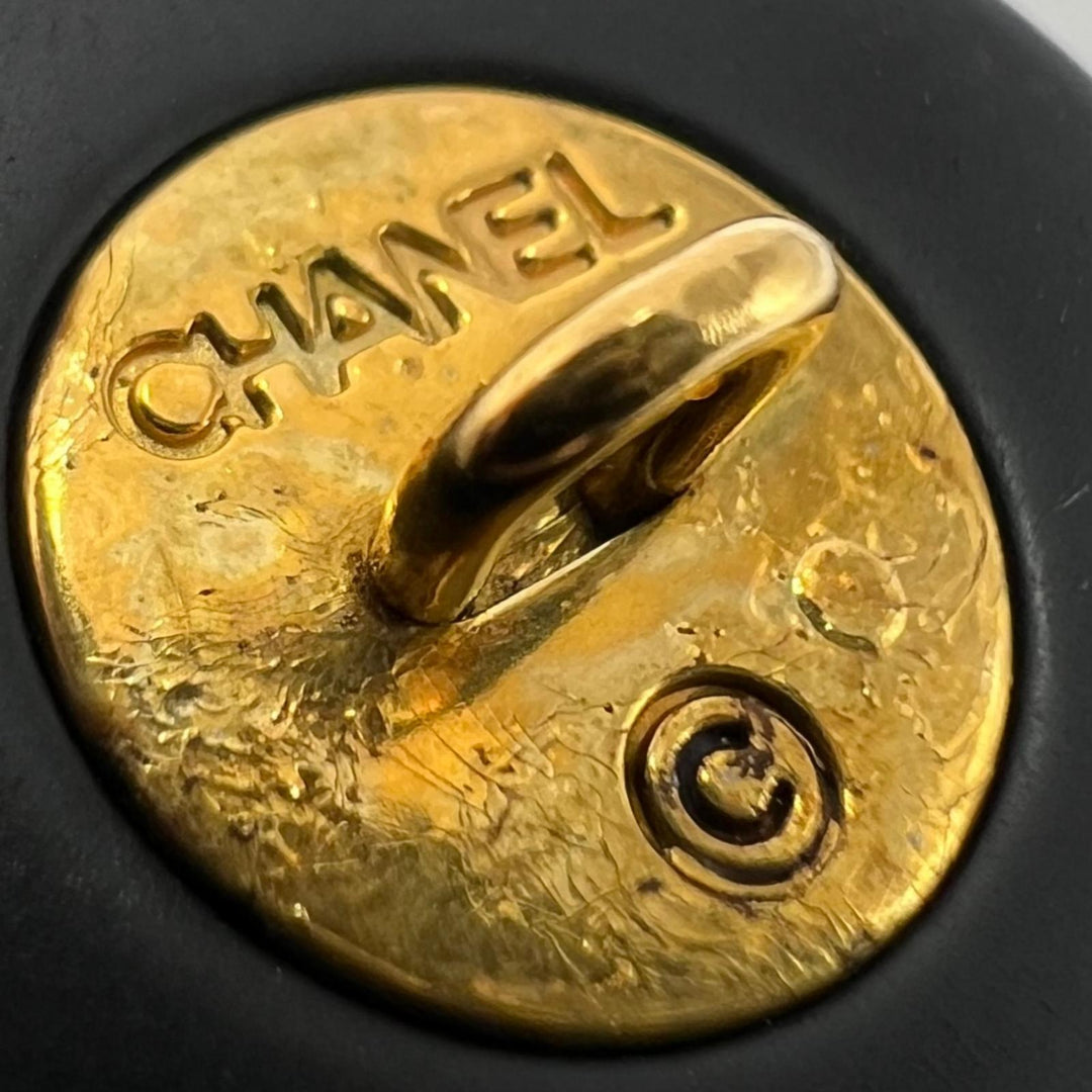 Great CHANEL button Round COCO Mark logo on the back, set of 4 black Women