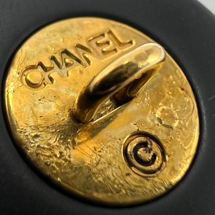 Great CHANEL button Round COCO Mark logo on the back, set of 4 black Women