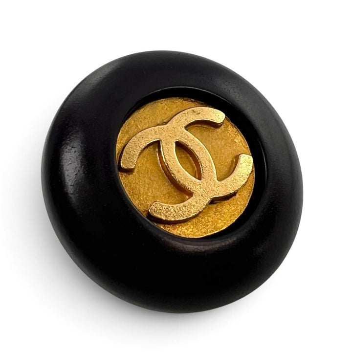 Great CHANEL button Round COCO Mark logo on the back, set of 4 dark purple Women