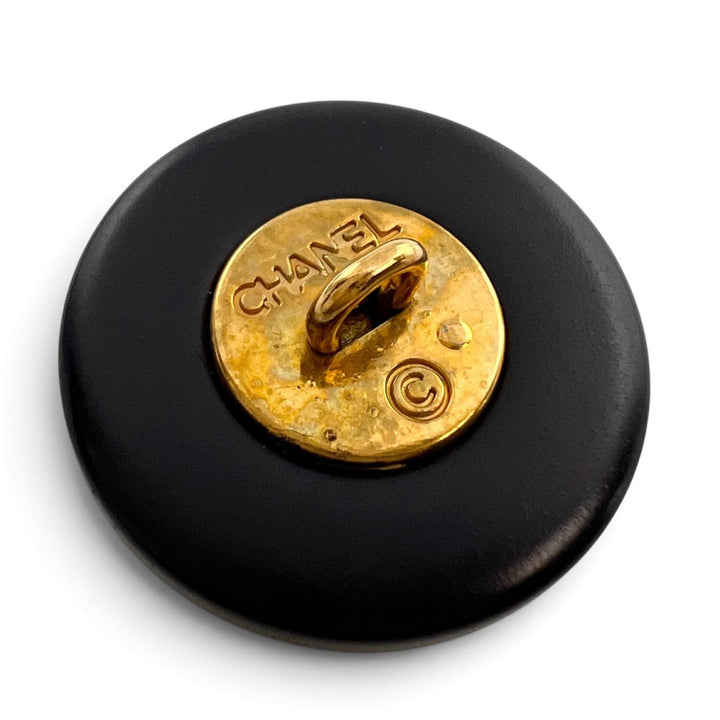 Great CHANEL button Round COCO Mark logo on the back, set of 4 dark purple Women
