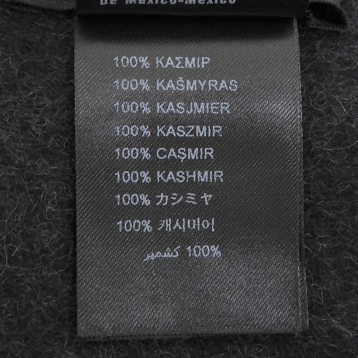 Excellent PRADA Scarf Check pattern logo embroidery with fringe Multi cashmere