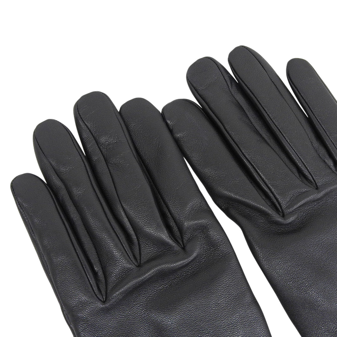 Great HERMES gloves Jump F Serie Button Horse Show Gloves black lambskin 7.5