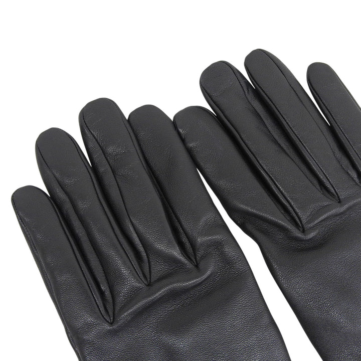 Great HERMES gloves Jump F Serie Button Horse Show Gloves black lambskin 7.5